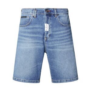 PHILIPP PLEIN 'Formantera' Blue Cotton Bermuda Shorts